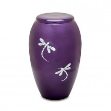 Lavender Dragonfly Adult Cremation Urn - 210 cubic inches
