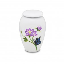 Butterfly Landing Small Token Keepsake Cremation Urn - 3 cubic inches