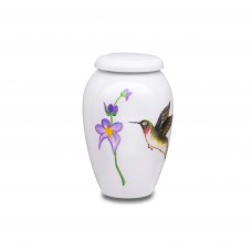 Hummingbird Delight Small Token Keepsake Cremation Urn - 3 cubic inches