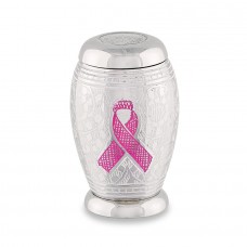 Pink Ribbon Small Token Keepsake Cremation Urn - 3 cubic inches