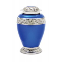 Berkshire Silver & Blue - Adult/Full Size - Cremation Urn Berkshire Silver & Blue - Adult/Full Size - Cremation Urn