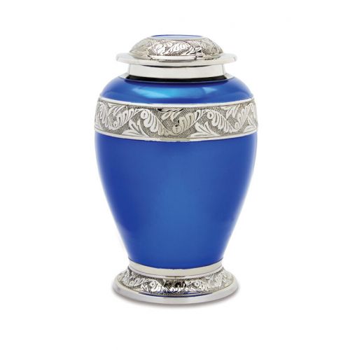 Berkshire Silver & Blue - Adult - Cremation Urn 210 Cu. In. -  - 7708-10