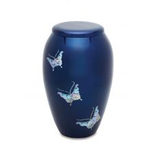 Blue Butterfly - Adult - Cremation Urn 210 Cu. In.