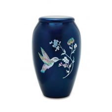 Blue Hummingbird - Adult/Full Size - Cremation Urn