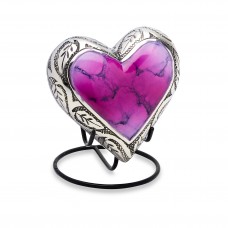 Grecian Pink Keepsake Cremation Heart - 3 cubic inches