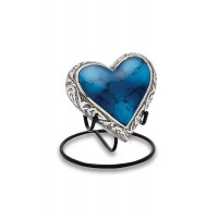 Grecian Blue - Keepsake Urn Heart