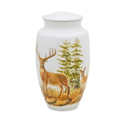 Two Deer Wildlife/Hunters - Adult - Cremation Urn 210 Cu. In. -  - 7536-10