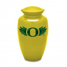 University of Oregon Yellow Winged O Adult Cremation Urn - 210 cubic inches