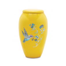 Yellow Hummingbird - Adult/Full Size - Cremation Urn