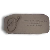 Angel Bench w/ Leave A Path... All Weatherproof Cast Stone