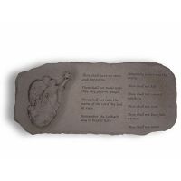 Angel Bench w/ The Ten Commandments All Weatherproof Cast Stone