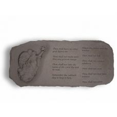 Angel Bench w/ The Ten Commandments All Weatherproof Cast Stone
