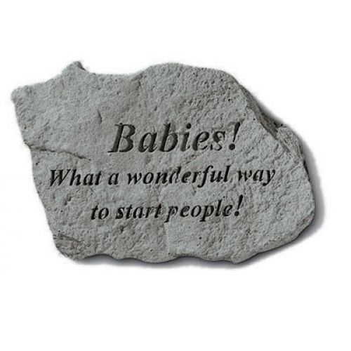 Babies! What A Wonderful Way..... All Weatherproof Cast Stone - 707509776206 - 77620