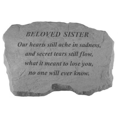 Beloved Sister- Our Hearts Still Ache... All Weatherproof Cast Stone - 707509991203 - 99120