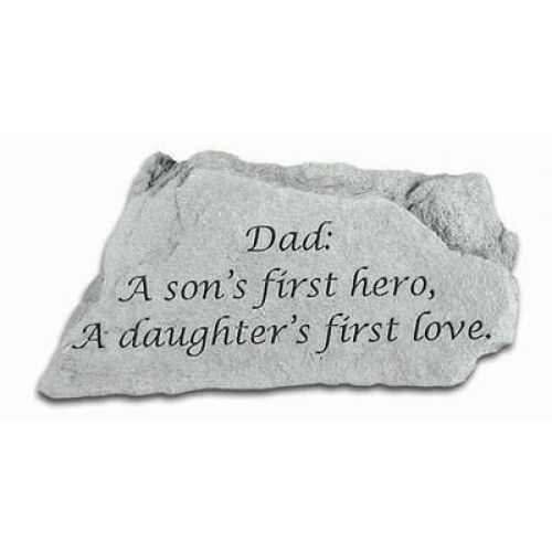 Dad - A Son s First Hero... All Weatherproof Cast Stone - 707509470203 - 47020