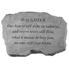 Daughter-Our Hearts Still Ache... All Weatherproof Cast Stone
