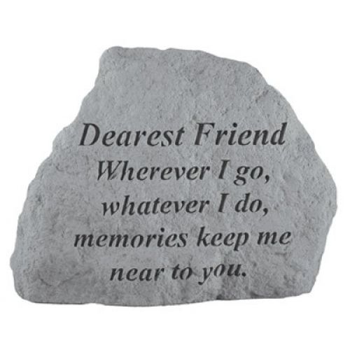 Dearest Friend Where Ever I Go... All Weatherproof Cast Stone - 707509170202 - 17020
