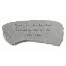 Do Not Go Where The Path(Bench) All Weatherproof Garden Cast Stone