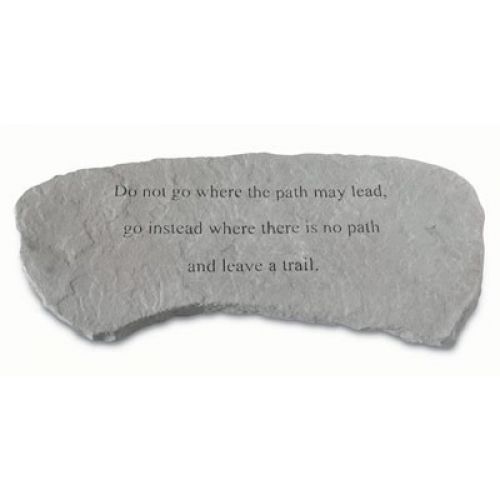 Do Not Go Where The Path(Bench) All Weatherproof Garden Cast Stone - 707509357207 - 35720