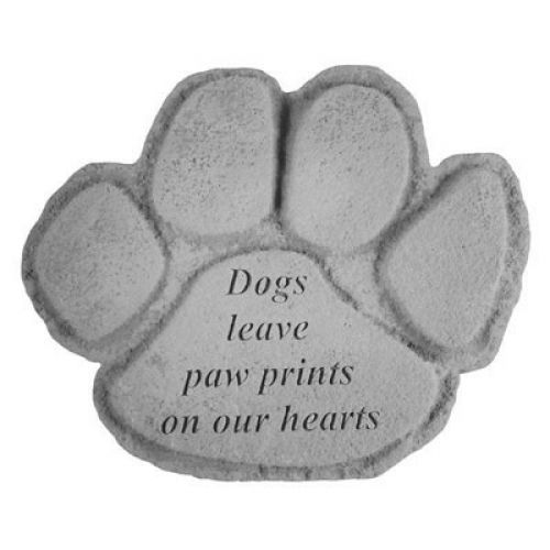 Dogs Leave Paw Prints... All Weatherproof Cast Stone - 707509905200 - 90520