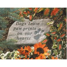 Dogs Leave Pawprints All Weatherproof Garden Cast Stone