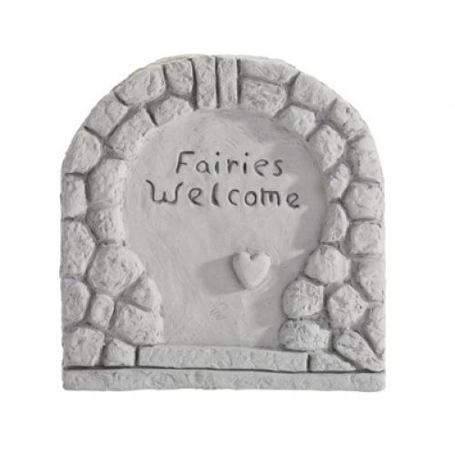 Fairies Welcome DoorFairy Door All Weatherproof Garden Cast Stone - 707509340605 - 34060