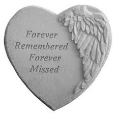 Forever Remembered... Cast Decorative Stone Weatherproof Cast Stone