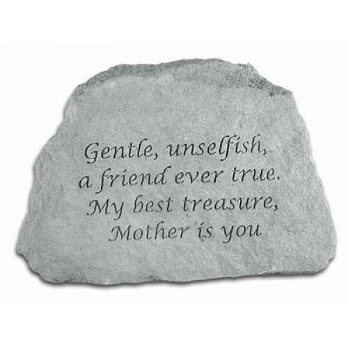 Gentle, Unselfish, Mother is You, All Weatherproof Cast Stone - 707509465209 - 46520