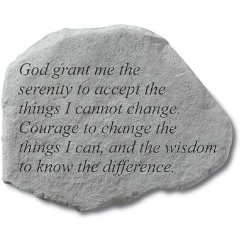 God Grant Me The Serenity All Weatherproof Cast Stone - 707509611200 - 61120