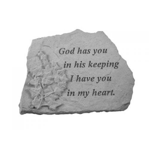 God Has You... w/Ivy All Weatherproof Cast Stone Memorial - 707509070069 - 07006