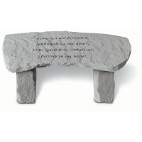 Gone Yet Not Forgotten (Bench) All Weatherproof Cast Stone Memorial