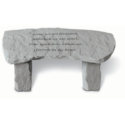 Gone Yet Not Forgotten (Bench) All Weatherproof Cast Stone Memorial - 707509359201 - 35920