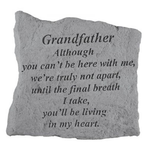 Grandfather Although You Can T Be Here All Cast Stone Memorial - 707509160203 - 16020