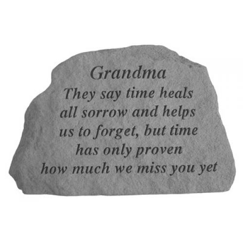 Grandma They Say Time Heals All Weatherproof Cast Stone - 707509173203 - 17320