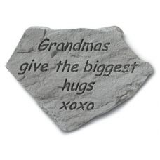 Grandmas Give The Biggest Hugs All Weatherproof Cast Stone
