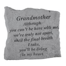 Grandmother Although You Can'T Be Here All Cast Stone Memorial