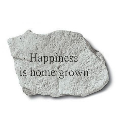 Happiness Is Home Grown All Weatherproof Cast Stone - 707509748203 - 74820