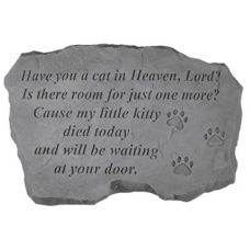 Have You A Cat In Heaven, Lord?... All Weatherproof Cast Stone