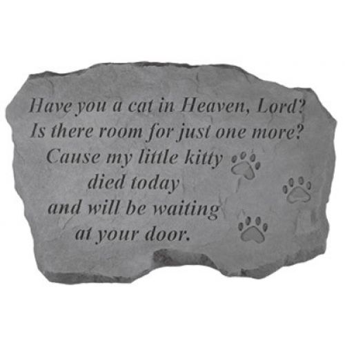 Have You A Cat In Heaven, Lord?... All Weatherproof Cast Stone - 707509948207 - 94820