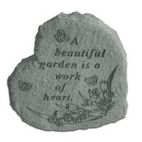 Heart-A Beautiful Garden All Weatherproof Garden Cast Stone