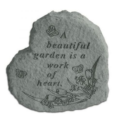 Heart-A Beautiful Garden All Weatherproof Garden Cast Stone - 707509081201 - 08120