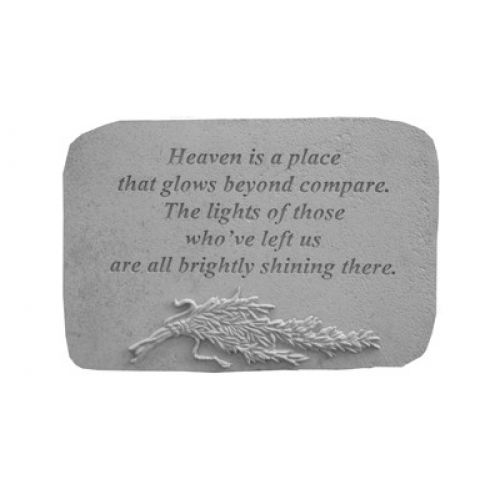 Heaven Is A Place... w/Rosemary All Weatherproof Cast Stone Memorial - 707509075439 - 07543