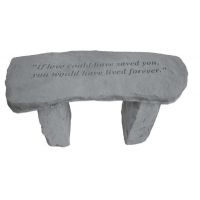 If Love Could Of Saved (Small Bench) All Cast Stone Memorial