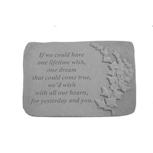 If We Could Have... w/Ivy All Weatherproof Cast Stone Memorial - 707509075026 - 07502