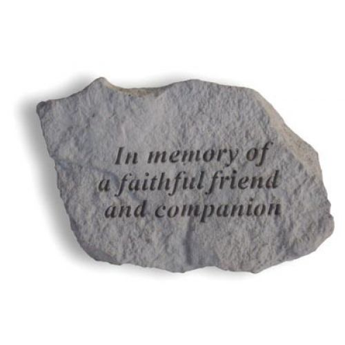 In Memory Of A Faithful Friend... All Weatherproof Cast Stone - 707509795207 - 79520