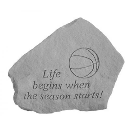 Life Begins...Basketball All Weatherproof Cast Stone - 707509702021 - 70202
