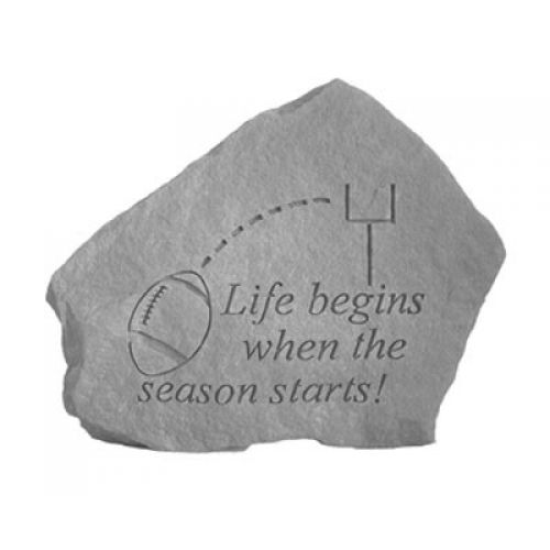 Life Begins... Football All Weatherproof Cast Stone - 707509702014 - 70201
