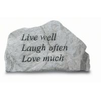 Live Well, Laugh Often All Weatherproof Cast Stone
