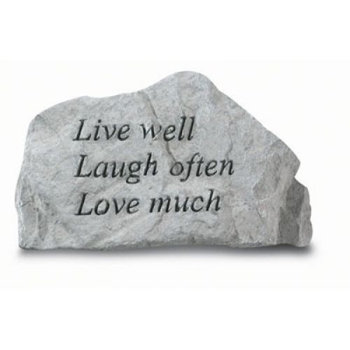 Live Well, Laugh Often All Weatherproof Cast Stone - 707509739201 - 73920