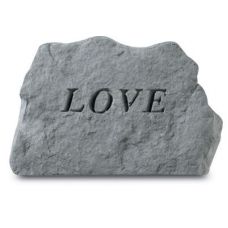 Love Decorative Stone 7.5 X 5.5 Inch All Weatherproof Cast Stone
